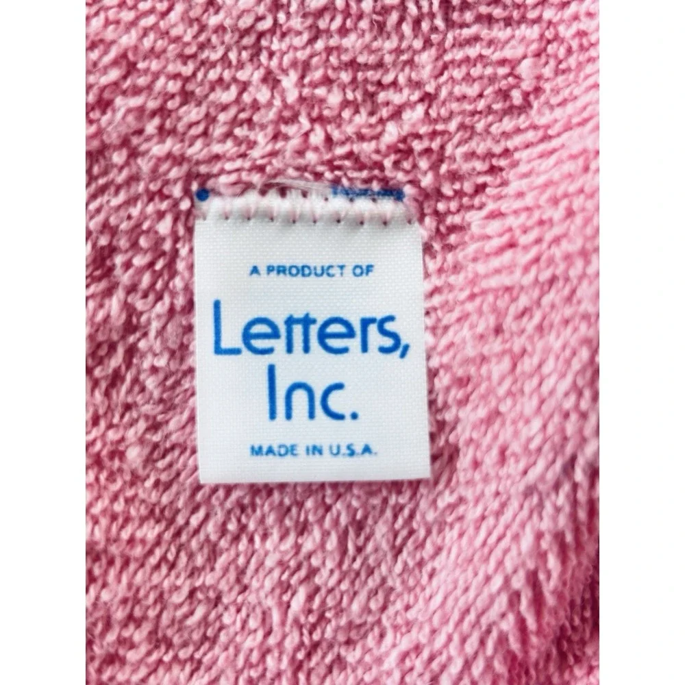 Vintage Letters Inc Bath‎ Towels & Washcloths Pink Satin Embroidered Trim Floral
